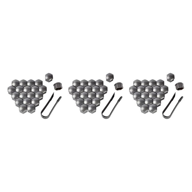 serony Pack de 20 Bouchons d'Écrou de Roue de Voiture Anti-Rouille Moyeu Automatique Couvercle de Vis Remplacement en Plastique 17-21mm Écrous d'Automobile Protecteurs Gris 21mm 3Set