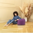 thumbnail image 3 of Pouf intérieur/extérieur Gouchee Home Soleil – Pouf mauve hydrofuge rembourré de billes de polystyrène, léger et résistant, pour terrasse, balcon ou salon, 3 of 6