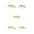thumbnail image 1 of Transemion Résine Forme Animale Sculpture Brillant Décoratif Décoration Ornement Or 5Set, 1 of 6
