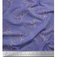 thumbnail image 1 of Soimoi Purple Heavy Satin Fabric Dry Branches Tree Decor Fabric Printed Yard 54 Inch Wide, 1 of 1