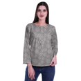 thumbnail image 1 of Moomaya Tunique d'Été Décontractée pour Femmes à Manches Longues avec Boutons Imprimés et Col Rond, 1 of 5