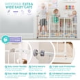 thumbnail image 4 of Regalo 56 inch Extra WideSpan Metal Walk Through Baby Safety Gate, White, 4 of 9
