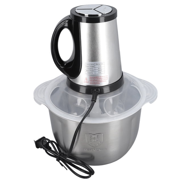 Robot Culinaire, Hachoir Électrique en Acier Inoxydable de Grande Capacité 4 L pour Viande