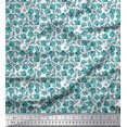 thumbnail image 1 of Soimoi Moss Georgette Fabric Flower Artistic Fabric Prints by Yard 42 Inch Wide, 1 of 3