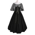 thumbnail image 4 of UPPADA Robes de Foire Renaissance pour Femmes, Robes Médiévales Irlandaises Traditionnelles Grande Taille, Robe à Volants, Corset, Robe Rétro de Cosplay, 4 of 5