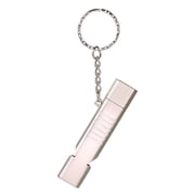 128GB Zinc Alloy USB3.0 Whistle Flash Drive - 2-in-1 Design, Silver, High-Speed 80-100MB/s Read, 20-50MB/s Write, 120dB+ Whistle Volume, Ultra-Compact 2.68x0.59x0.28in, 1.02oz, Compatible with