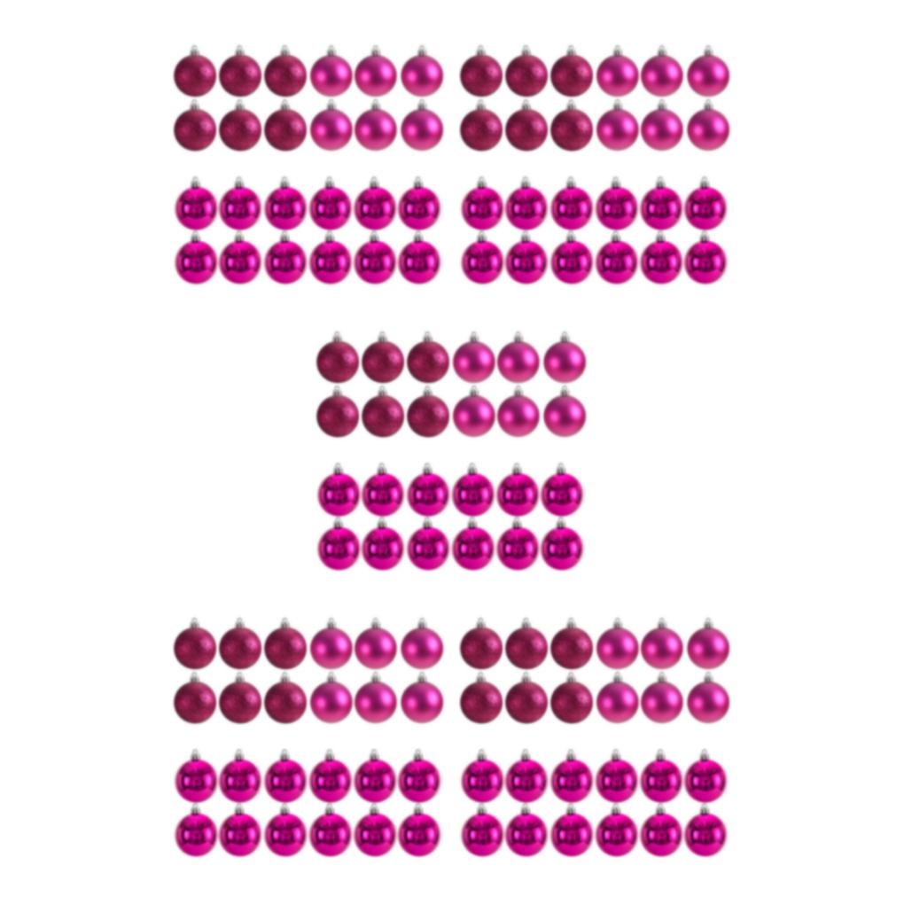 Transemion 24pieces Effective Decoration Balls Easy To Christmas Essentials Durable rose red 5Set