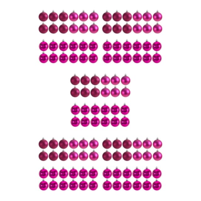 Transemion 24pieces Effective Decoration Balls Easy To Christmas Essentials Durable rose red 5Set