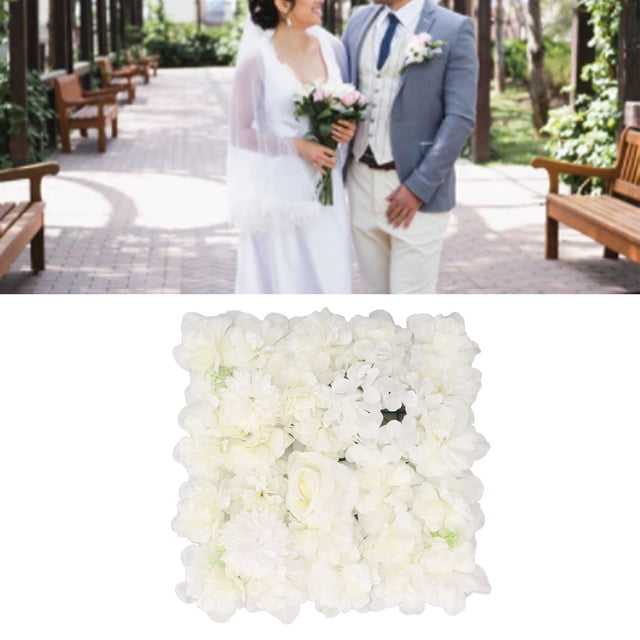 Artificial Flower Wall Panel Silk Rose Peony Hydrangea for DIY Wedding Backdrop, Photography Props Decor