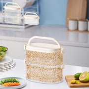 Food Storage Containers, Stackable Sealed Humidity Proof, BPA-Free Plastic Glass, Kitchen Pantry Organizer, for Home Cooking, airtight Preservation, Food Safety