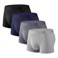 thumbnail image 1 of ylioge L-4X Big & Tall Mens Boxer Briefs 4 Pack Plus Size High Waisted Modal Underwear Multipack Stretchy Quick-Drying Breathable Workout Boxers, 1 of 2