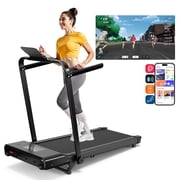 3 in 1 Folding Treadmills for Home Free Treadmill Fan, 3.0HP Powerful and Quiet Under Desk Treadmill, 300 lbs Capacity Foldable Walking Pad Treadmill with Remote Control and Space Saving