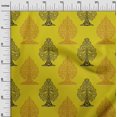 thumbnail image 2 of oneOone Viscose Chiffon Medium Yellow Fabric Floral & Flying Swan Block Sewing Craft Projects Fabric Prints By Yard 42 Inch Wide, 2 of 4