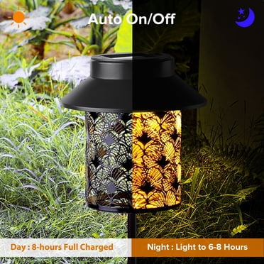 Pisexur Solar Lantern Outdoor Lights Garden Hanging Lights For Patio Tree Table Decor Solar Hollow-Out Lights With Handle
