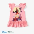 thumbnail image 2 of Disney Princess Girls Ruffled Graphic Tee Floral Leggings Shorts 2 Pieces Summer Outfits Set Sizes 2-6, 2 of 5