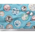 thumbnail image 3 of Soimoi Modal Satin Fabric Circle,Fish & Cute Animals Patchwork Print Fabric by The Yard 42 Inch Wide, 3 of 3