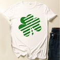 thumbnail image 2 of Pompotops Mode Femme Décontracté Col Rond T-Shirt Imprimé Fête de la Saint-Patrick Manches Courtes Ample Blouse, 2 of 3