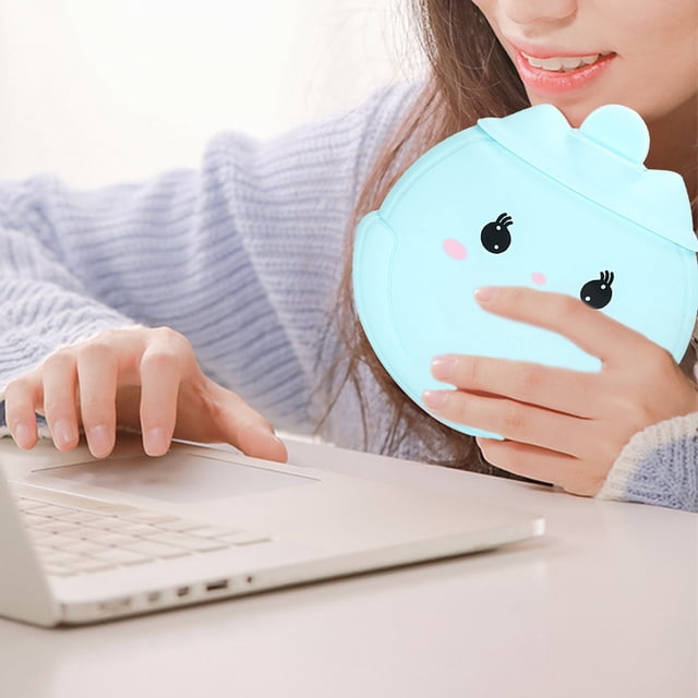 LSLJS Hot Water Bottle, 450ml Winter Water Injection Hand Warmer Portable Explosion Proof Silicone Hot Water Bottle for Home OfficeHand Warmers, Hot Water Pocket