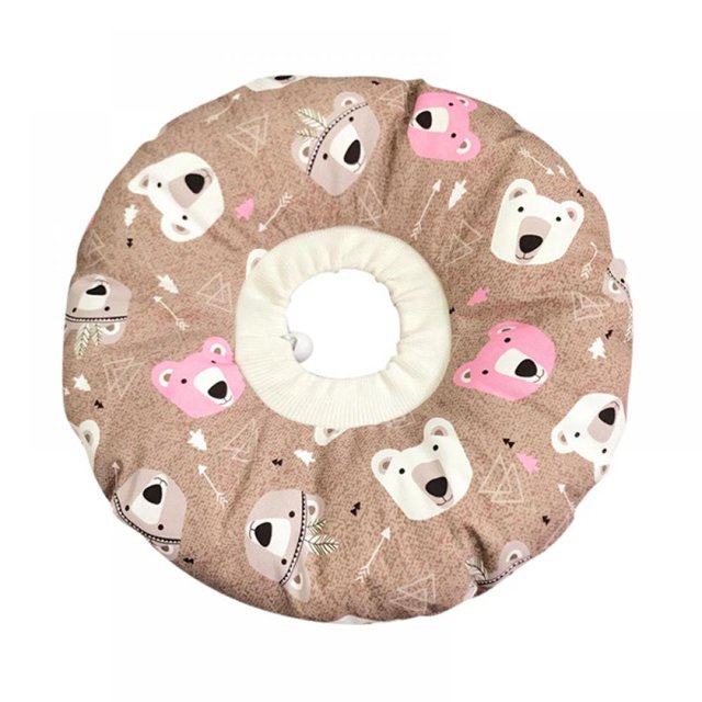 Pet Elizabeth Collar Adjustable Neck Collar Cotton Waterproof Pet Cone E-Collar With Cute Pattern For Cat And Dog