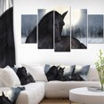 thumbnail image 1 of Cheval Noir au Clair de Lune - Impression sur Toile Animal, 1 of 3