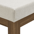 thumbnail image 4 of Bouclair Walnut Wood and Bouclé Fabric Upholstered Accent Bench, 4 of 6