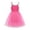 Hot Pink Dress, variant on Girls's A Line Dress Toddler Baby Solid Patchwork Lovely Holiday Relaxed Comfy Round Neck Mesh Ruffle Hem Cute Sleeveless Princess Dress Blue 9-12 M