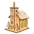 thumbnail image 1 of Light-Up Handmade Wooden Christmas Village Houses For Crafts, 1 of 5