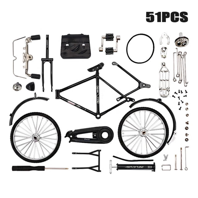 1 10 Mini Bicycle Model Scale Kit Finger Bike Models Toys Retro Diy