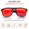 thumbnail image 4 of WWS-3 Pcs Lunettes de Soleil pour Hommes Polarisées Carrées pour Course en Plein Air Golf Conduite Pêche Voyage, 4 of 4