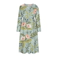 thumbnail image 4 of Vendredi Fou TIMIFIS Robe Maxi pour Femmes d'Automne à la Mode, Manches Longues, Col en V, Décontractée, Ample, Longue, avec Poches, Robe de Retour à la Maison, 4 of 5
