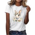 thumbnail image 2 of Weiqiqre Womens Workout Tops Happy Easter T Shirt Easter Bunny Shirt Cute Rabbit Graphic Tee Gift Spring Tees Tops, 2 of 4