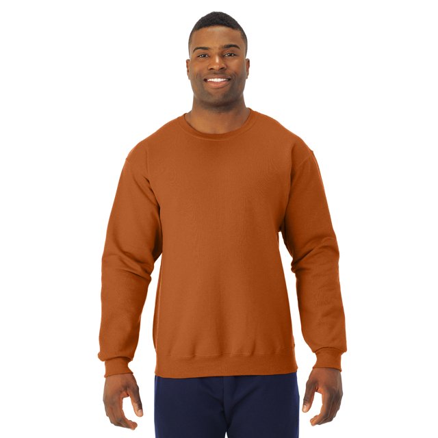 Jerzees Chandail Molletonné à Col Rond NuBlend pour Adulte, L, Orange Texas