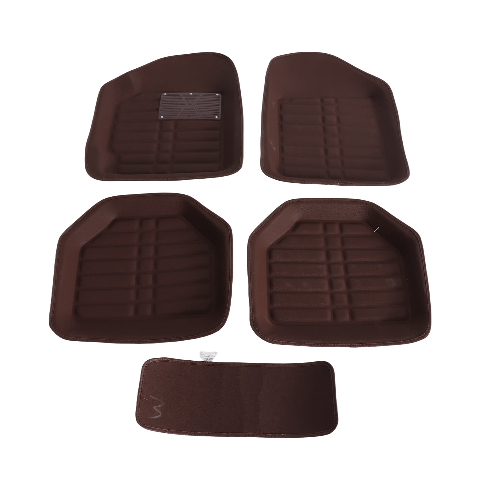 Car Universal Car Floor Mat Indentation Full Surround Car Floor Mat Rainproof Wear Proof Leather Car Floor Pad