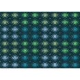 thumbnail image 1 of Ahgly Tapis Rectangulaire Lavable en Machine Intérieur Transitionnel Vert Cyan Foncé, 8 Pieds x 10 Pieds, 1 of 7