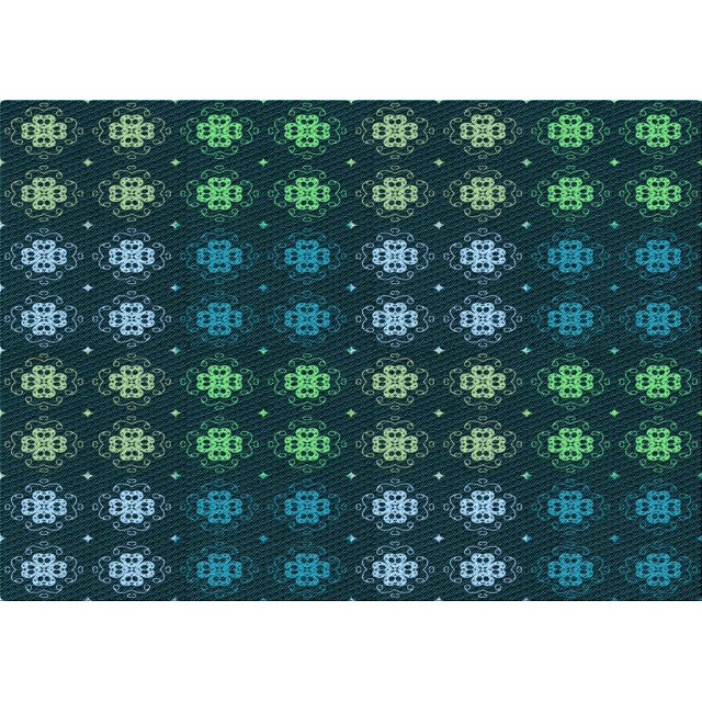 Ahgly Tapis Rectangulaire Lavable en Machine Intérieur Transitionnel Vert Cyan Foncé, 8 Pieds x 10 Pieds