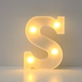 thumbnail image 1 of Vaidha Alphabet LED Letter Lights Light Up White Plastic Letters Standing Hanging A-M &, 1 of 3