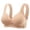Beige, variant on Lenpel Front Closure Bras for Women No Underwire Comfortable Full Coverage Push up Bras Supportive Everyday Bras(Purple,Medium)