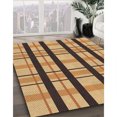 thumbnail image 3 of Ahgly Company Tapis d'Intérieur Lavable à la Machine, Carré, Transitionnel, Orange, Tapis de Zone, 6 Pieds Carré, 3 of 7