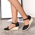 thumbnail image 4 of Weiqiqre Sandales à Enfiler pour Femmes Offres, Chaussures d'Été pour Dames à Plateforme à Talon Compensé à Bout Fermé Sandales Décontractées pour Femmes Rabais, 4 of 7