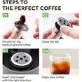 thumbnail image 5 of Tasses K Réutilisables en Acier Inoxydable pour&, K-Cups Rechargeables à Cinq Trous, Dosettes Filtrantes en Acier Réutilisables pour Cafetière K eurig, Lot de 2 SSKCUP-2, 5 of 5