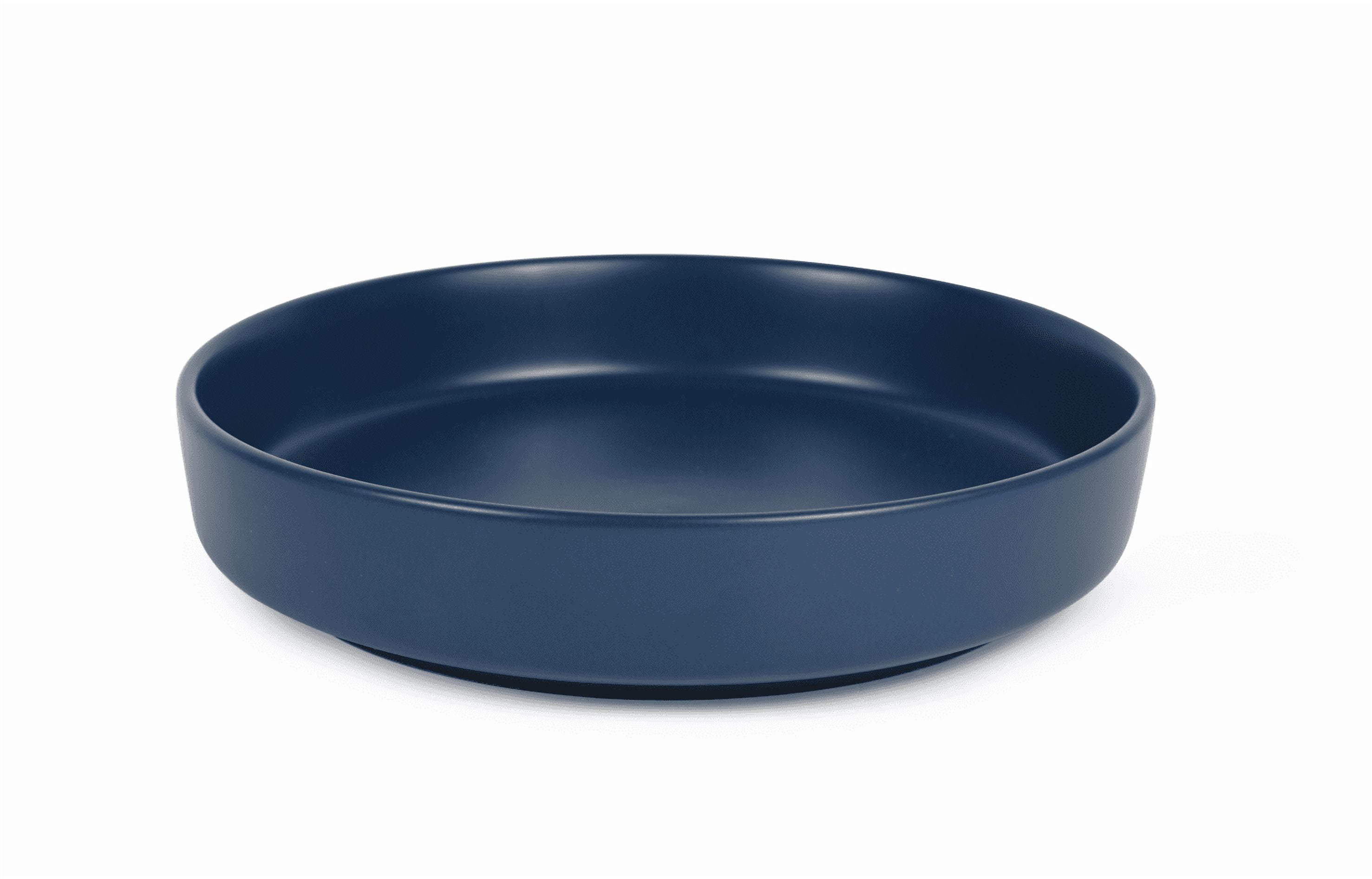 Mainstays Alessandra Matte Blue Stoneware Round Dinner Bowl