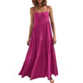 thumbnail image 4 of XZNGL Robe d'Été Décontractée Ample pour Femmes à Bretelles, Longue Maxi de Plage, Robes d'Été pour Femmes, 4 of 9
