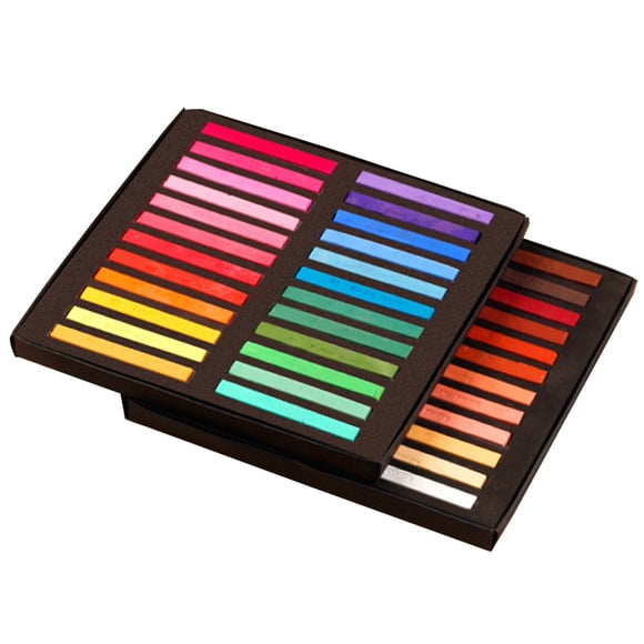POINTERTECK Ensemble Pastel 12/24/36/48 Couleurs Pastel Doux et Sec Artiste Craie Bâtons Pastel Non Toxiques pour Bureau École Art Dessin Peinture Fournitures