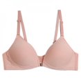 thumbnail image 1 of Women Wire Free Padded Solid Color Lingerie Underwear Front Closure Bra, 1 of 6