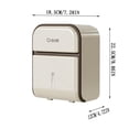 thumbnail image 3 of Vrorvz Wall Mounted Tissue Organizer with Double Layer Storage Shelf and Cell Phone Holder No Punch Waterproof Toilet Paper Dispenser Multi Function Bathroom Organizer for Home and Public Spaces, 3 of 6