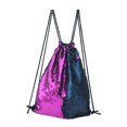 thumbnail image 1 of Decodeary Convenient And Trendy Mermaid Sequin Drawstring Bag ConvenientLightweight Travel Matte  purple blue, 1 of 1
