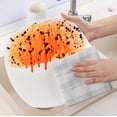 thumbnail image 2 of Fine Fiber Cleaning Cloth | Microfiber Dish Towel & Scouring Pad | 30x30cm Absorbent & Durable Kitchen Rags | 5-Pack in Red & Gray, 2 of 7