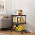 thumbnail image 4 of Bwiyojiz Storage & Organization Large Floor Shelving Unit Mobile Cart Adjustable Tier Shelves Kitchen and Bathroom Organizer Snack Rack, Gifts for Mom, 4 of 6