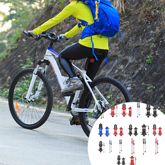 Moyeu de Roulement Format Compact Sans Bavures Réduire la Friction Fournitures de Cyclisme Installation Pratique Moyeux Métalliques Alliage d'Aluminium Arbre de Roue 28H/roulement/rouge