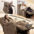 thumbnail image 4 of HOMCOM Power Lift Recliner Chair with Massage Electric Recliner Chair Brown, 4 of 10